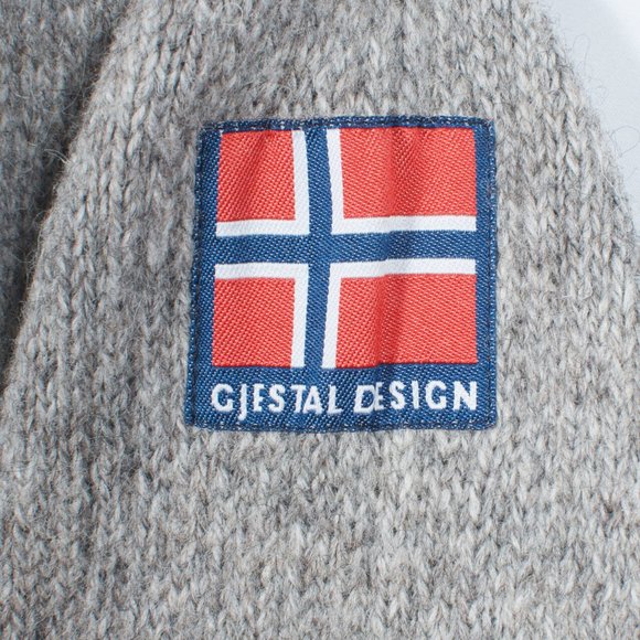 ASA Gjestal Spinneri Women's 1/2-zip Sweater S Gray Norwegian Snowflake Wool - Picture 5 of 6